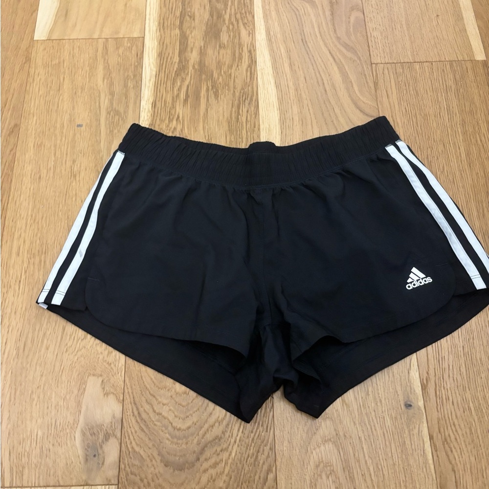 Adidas Women's Black and White Athletic Shorts